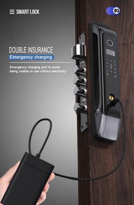 Aluminum Fingerprint Digital Door Lock Keyless Smart Door Lock With Handle