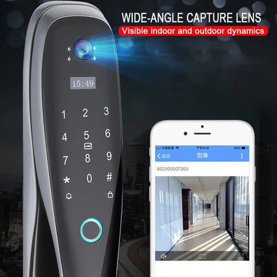 Apartment / Home Face Recognition Door Lock Cool Smart Door Lock With Camera