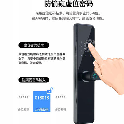 OEM ODM Schwarz RFID Smart Door Lock mit Fingerabdruck und Passwort