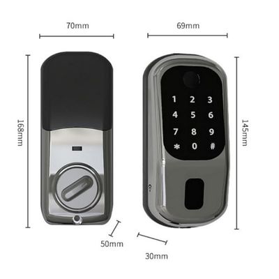 Mobile App Remote Wifi Door Lock , Zinc Alloy Electronic Fingerprint Lock
