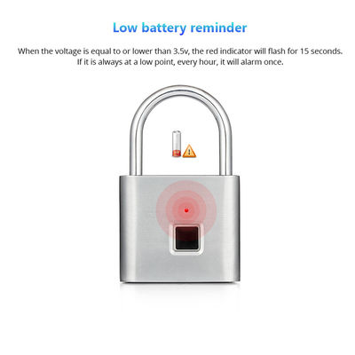 Rainproof USB Smart Rim Lock / Biometric Padlock Rechargeable Lock