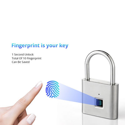Rainproof USB Smart Rim Lock / Biometric Padlock Rechargeable Lock