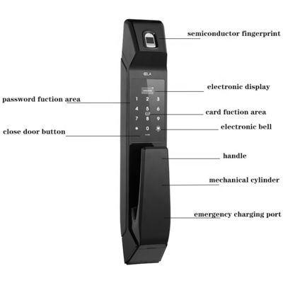 OEM ODM Fingerprint Handle Door Lock Face Recognition Zinc Alloy Material