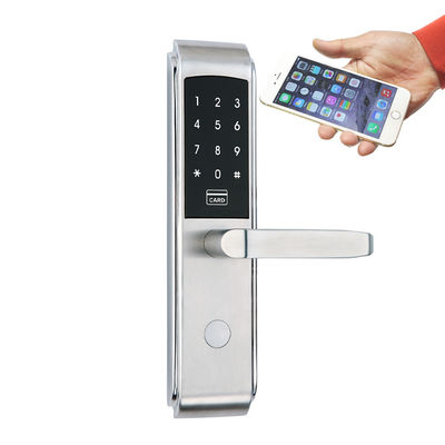 Remote Management Smart Hotel Lock Silver / Black Intelligent Smart Lock