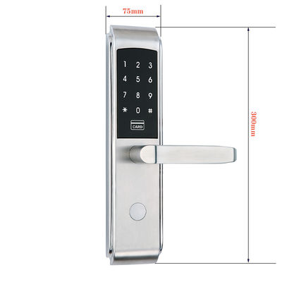 Remote Management Smart Hotel Lock Silver / Black Intelligent Smart Lock