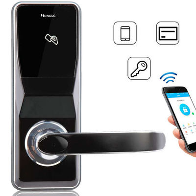 Manual RFID Electronic Door Lock , Zinc Alloy Smart Card Hotel Lock