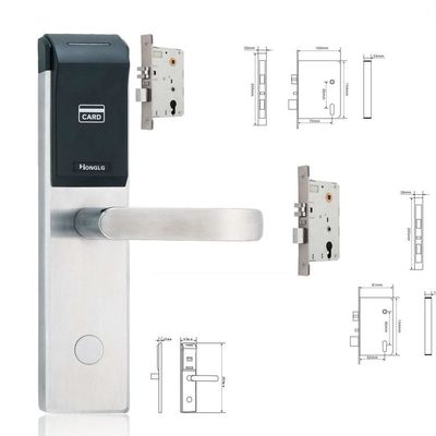 RF Card Smart Hotel Lock 3.5kgs Electronic Card Access Door Locks