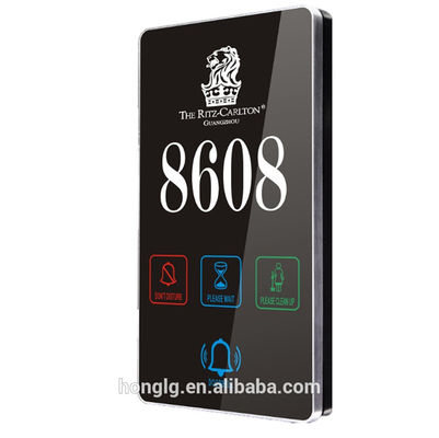 ABS Door Lock Accessory DND Panel With Doorbell Black / Brown Color