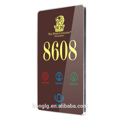 ABS Door Lock Accessory DND Panel With Doorbell Black / Brown Color