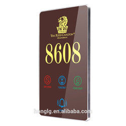 ABS Door Lock Accessory DND Panel With Doorbell Black / Brown Color