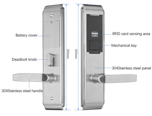RFID Keyless Hotel Door Locks  / Electronic Hotel Room Door Locks
