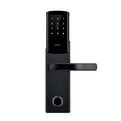Black Access Control Hotel Door Locks / Smart Door Lock With Card