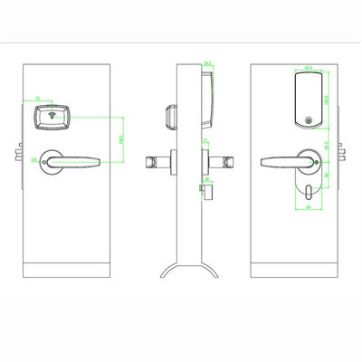 Electronic Key Code Door Lock 304 Stainless Steel Shell Intelligent Electronic Lock