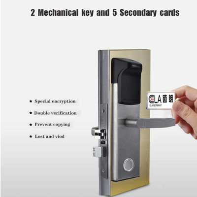 Hotel RFID Card Door Lock / Smart Lock Fingerprint Door Lock