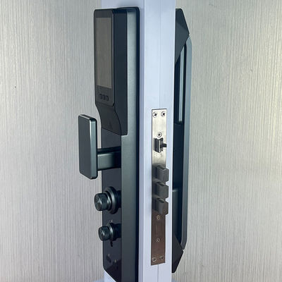 Apartment Face Recognition Smart Lock / Black Fingerprint Security Door Lock