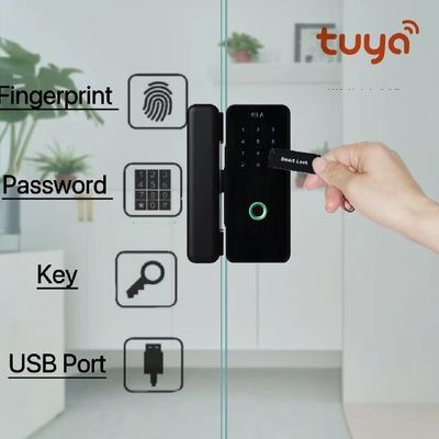 Aluminum Alloy Digital Rim Lock Automatic Biometric Tuya Fingerprint Lock