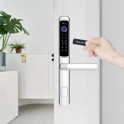 Aluminum Alloy Tuya Wifi Door Lock Smart Biometric Fingerprint Handle Door Lock
