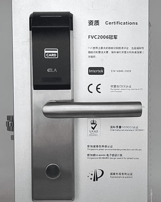 Silberner RFID-Smart-Türschloss / 304 Edelstahl Hotelkartenleser Türschlösser