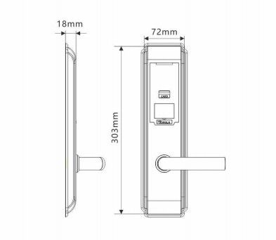 Smart Door Lock fashional hotel electronic door lock system gold