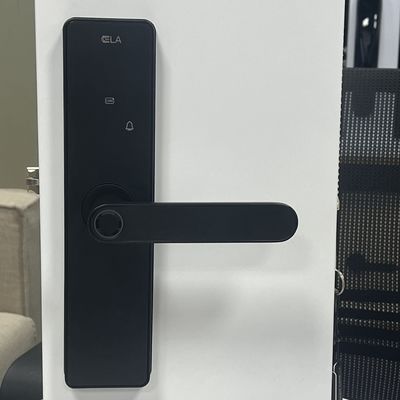Black Sliding Door Smart Lock Fingerprint Electronic Door Lock Aluminum Alloy