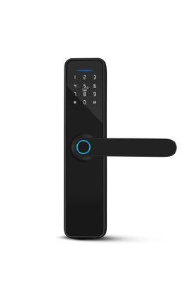 Semi Automatic Smart Door Lock Fingerprint Aluminum Alloy Material