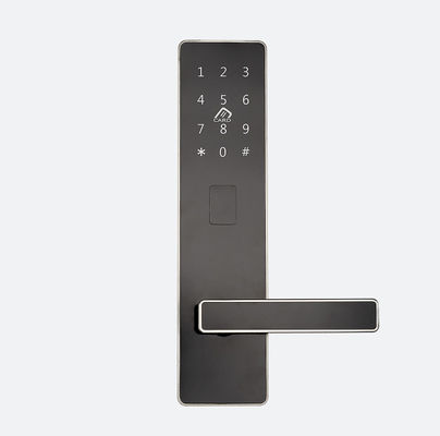 Black Electronic Hotel Door Locks , Security Smart Card Door Lock