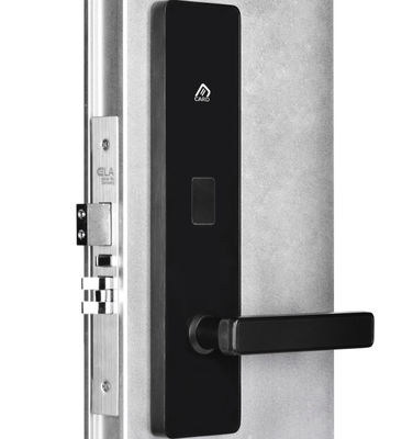 Black Electronic Hotel Door Locks , Security Smart Card Door Lock