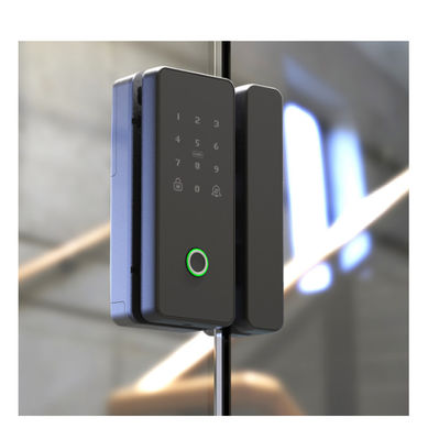 House Fingerprint Glass Door Smart Lock Black Color