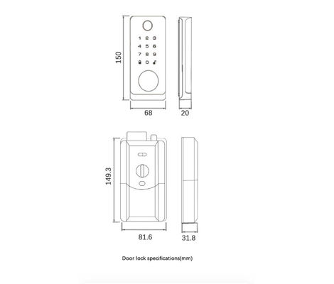 New Smart Door Lock 2023 B3 Fingerprint Smart Locks With Video Door Phone Compatible