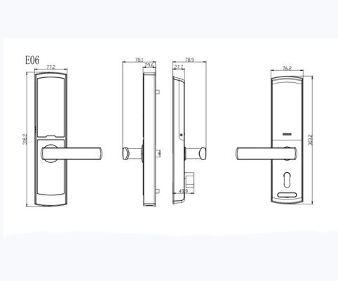 High Security Fingerprint Ttlock Smart Lock Tuya E06 Digital Smart Door Lock For Home Airbnb Apartment Project