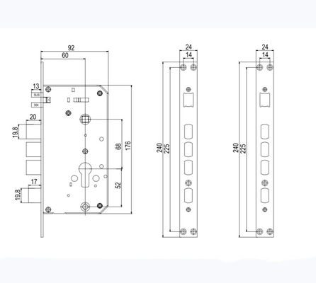 High Security Fingerprint Ttlock Smart Lock Tuya E06 Digital Smart Door Lock For Home Airbnb Apartment Project