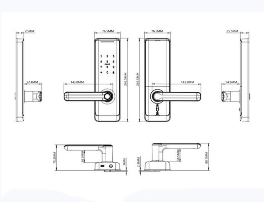Smart Key Wifi Intelligent Electronic Security Door Lock Fingerprint Lock With Remote Control App For Residence Office