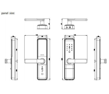 Popular ELA E-596 Tuya Keyless Entry Biometric Fingerprint Password Home Digital Smart Door Lock
