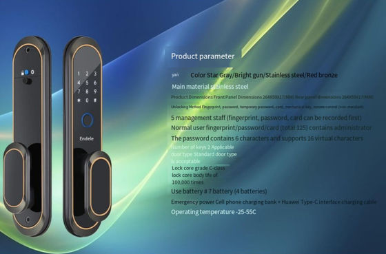 ELA E-556 Automatic Door Smart Lock Opens By Touch Without Pressing Handle