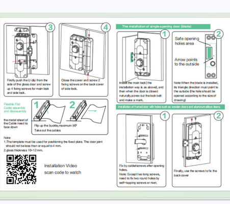 Digital High Security System Nfc Card Smart Phone Fingerprint Password Key Glass Door Lock E-G190