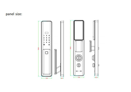 ELA E-720 Automatic Fingerprint Home Security Face Recognition Intelligent Lock Visual Door Viewer Electronic Lock