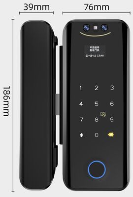 Tuya WiFi Aluminum alloy Glass door Lock For Home 2 Years Warranty，E-186-3D