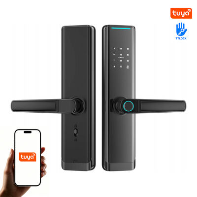 Hot Sale Smart Lock 50*50 Mortise Aluminum Alloy Tuya Wifi App Fingerprint Wooden Door Lock E513