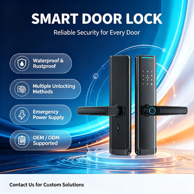 Smart Door Lock 50*50 Mortise Aluminum Alloy with Semiconductor Fingerprint Sensor Tuya Wifi App Control