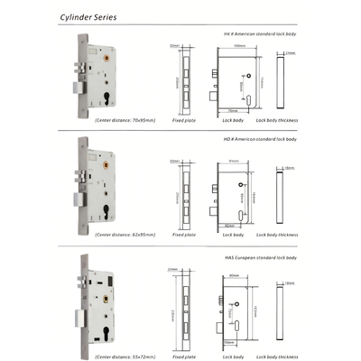 ELA 2026 Hot Sale Slim Door Lock for Swing & Sliding Doors Waterproof Dustproof Aluminum Alloy