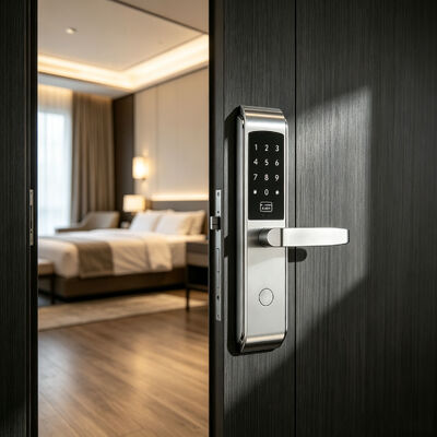 SUS304 Stainless Steel Waterproof High Security Electronic Smart Hotel Lock with Card Key and Password
