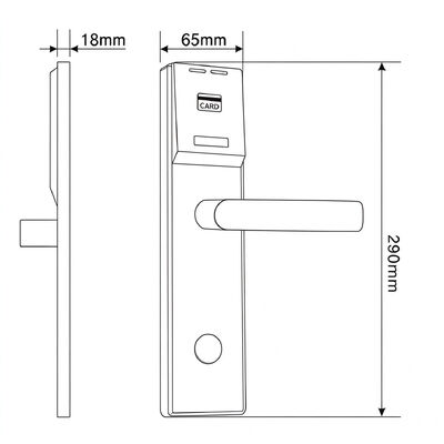 Factory Direct Supply Competitive Pricing Waterproof SUS304 Stainless Steel Smart Hotel Lock with Card and Key
