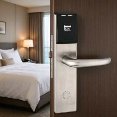 OEM/ODM Supported High Quality Waterproof SUS304 Stainless Steel Smart Hotel Lock with Card and Key