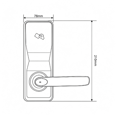 ELA Smart Hotel Lock Sturdy, Compact & Factory Direct and Mortise 70x95mm 62x95mm