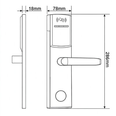 Integrated Waterproof and Rustproof SUS304 Stainless Steel Smart Hotel Lock with OEM ODM Customization