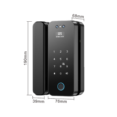 Smart Glass Door Lock Key 3d Face Unlocking Tuya App Control Fingerprint Recognition Card Access Passcode Entry