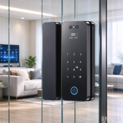 Smart Glass Door Lock Key 3d Face Unlocking Tuya App Control Fingerprint Recognition Card Access Passcode Entry
