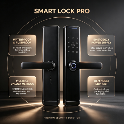 Smart Door Lock 50*50 Mortise Aluminum Alloy with Semiconductor Fingerprint Sensor Tuya Wifi App Control 515