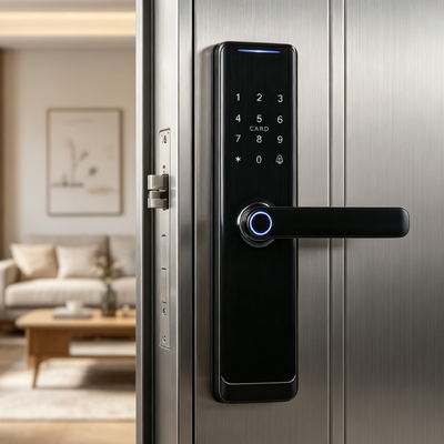 Smart Door Lock 50*50 Mortise Aluminum Alloy with Semiconductor Fingerprint Sensor Tuya Wifi App Control 515