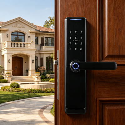 Hotel Price Smart Door Lock 50*50 Mortise Aluminum Alloy with Semiconductor Fingerprint Sensor Tuya Wifi App Control 515